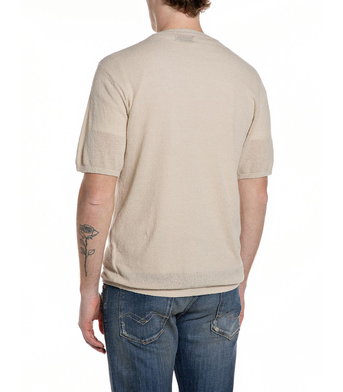 テクスチャーエフェクトハーフスリーブセーター 詳細画像 ライトベージュ 2